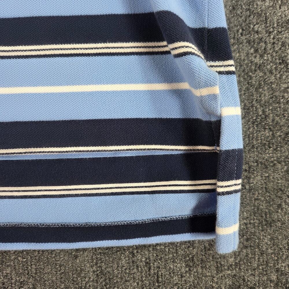 Polo Ralph Lauren Mens Polo Shirt XL Blue Striped Pony Logo 90s Style - Picture 5 of 13